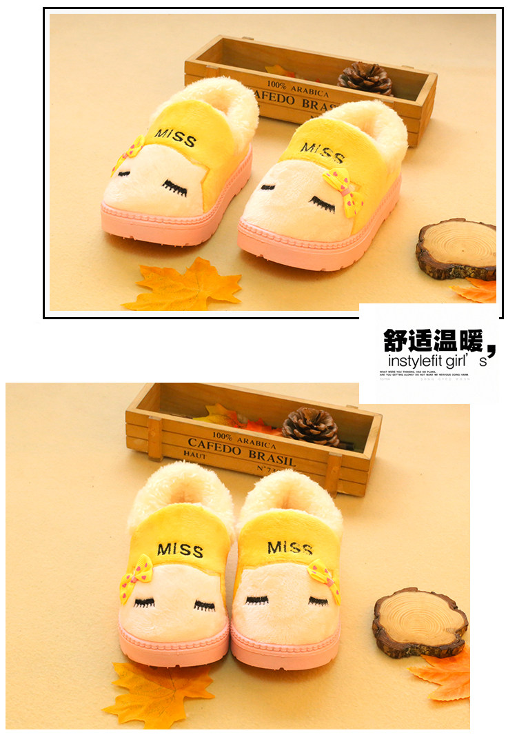 Pantoufles enfants en suède pour hiver - semelle EVA - Ref 1004807 Image 17