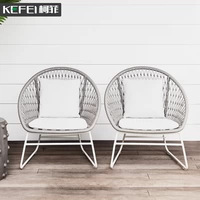 Ghế sofa ngoài trời giải trí Bắc Âu thiết kế mây đan ghế mây ban công ngoài trời sân hiên đồ nội thất sân thượng - Bàn ghế ngoài trời / sân ghế giả mây ngoài trời