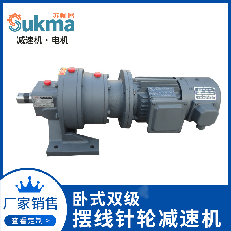 Horizontal double stage cycloidal needle wheel reducer BWELD XWELD with flange with motor support bookmaking manufacturer sales