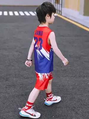 Boy's suit summer wear thin jersey sleeveless big children's summer children's sports quick-dry boy basketball suit vest tide tide