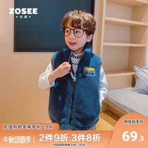 ZOSEE left West childrens clothing boy vest autumn and winter childrens horse clip outside wearing thick medium child 2021 new foreign gas