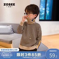 Left West childrens clothing boys turtleneck sweater pullover childrens thick knitted boys autumn and winter models 2021 New
