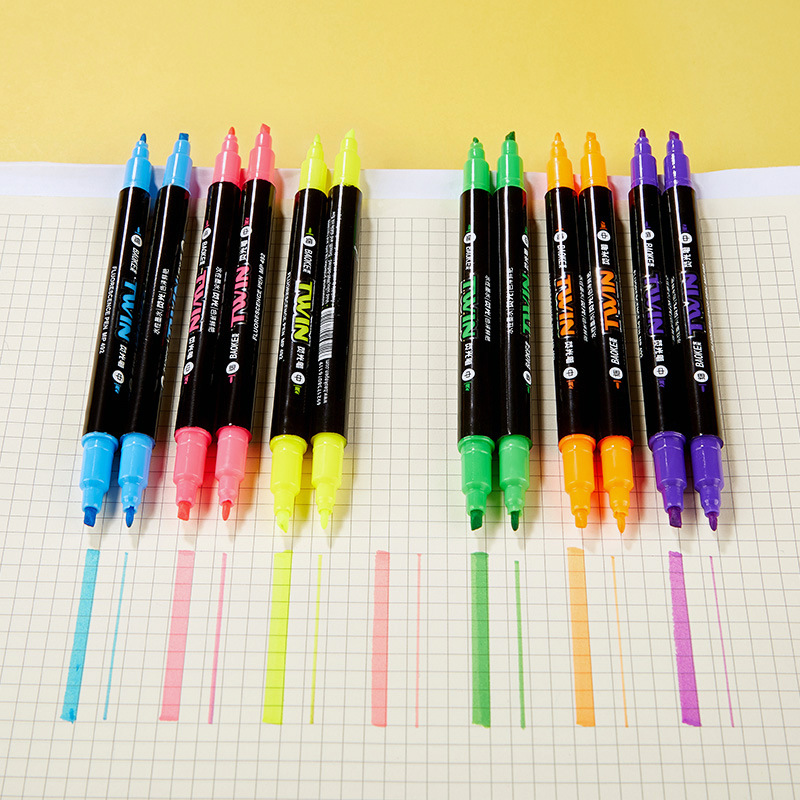 Colour Double Head Fluorescent Pen Student Scratches Mark Pen Office Mark Pen Advertising Pen Wholesale Painting Graffiti