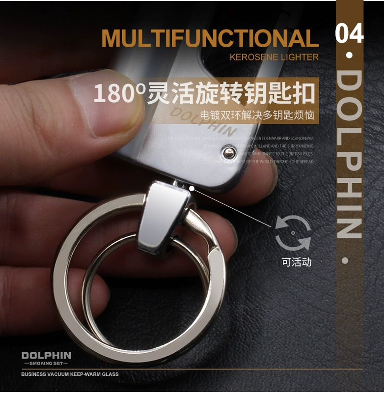 2017 new multi-chức năng key ring triệu trận đấu sáng tạo ngoài trời không thấm nước kerosene kim loại nhẹ hơn chữ