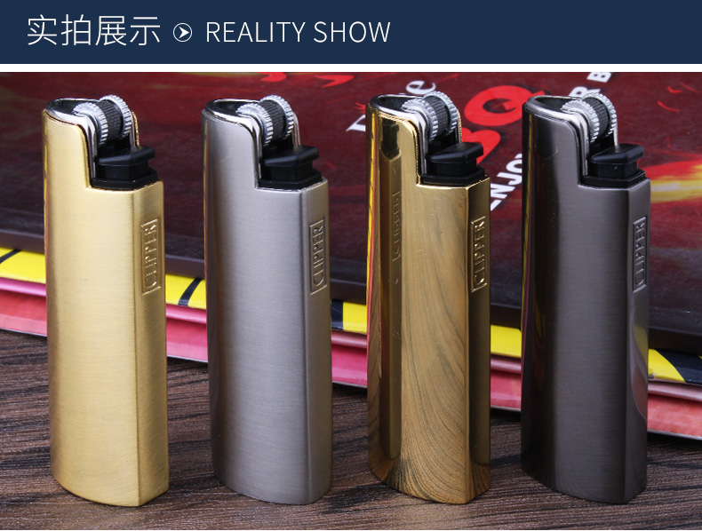 Kelifu BP22 bánh sắt đóng hộp nhẹ hơn sáng tạo kim loại bơm hơi siêu nhẹ chữ tùy chỉnh hộp quẹt diêm