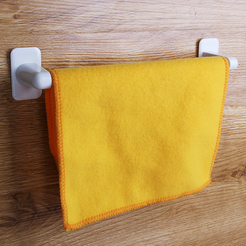 Japanese strong adhesive towel rack bathroom towel rack creative slipper rack pot cover rack wardrobe bar rack