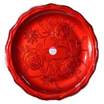 Wedding supplies fruit plate thickened plastic tray red plastic fruit plate Round Square tea toast plate