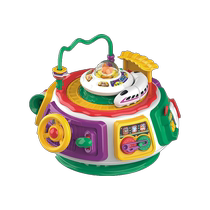 Hexahedral multifunctional 1 year old and 2 year old baby puzzle cause and effect box toy baby shape matching fine movement