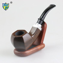 360ym Ebony solid wood pipe curved pipe 9mm filter filter pipe Tobacco special pipe 669