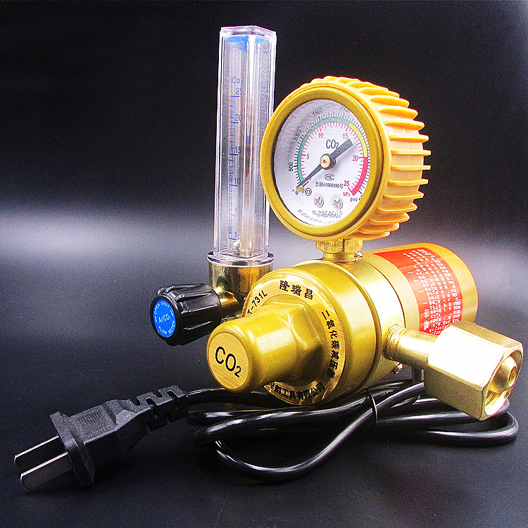 Carbon dioxide meter 36V220V two guarantee welding machine pressure gauge CO2 pressure reducing valve heater pressure reducing table