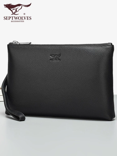 Septwolves, сумка с петлей на руку, кожаная вместительная и большая маленькая сумка клатч для отдыха, из натуральной кожи