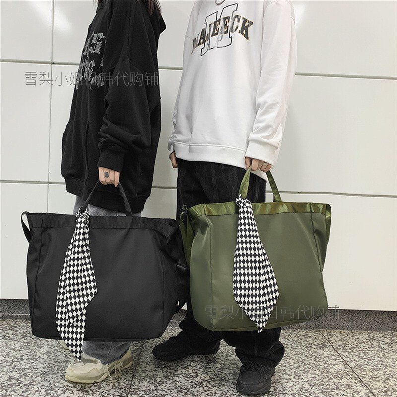 Japanese fashion travel bag portable portable sports fitness bag to go out trendy temperament large-capacity lightweight luggage bag
