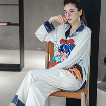 Sleepwear Woman Spring Autumn Korea Suede National Tide Retro Wind Personality Coral Suede Pajamas Pyjamas upgrader Home Clothing Suit can be worn outside