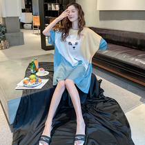 Nightdress womens summer 2021 New Ice Silk sexy pajamas womens home wear high-grade pajamas Net red hot models