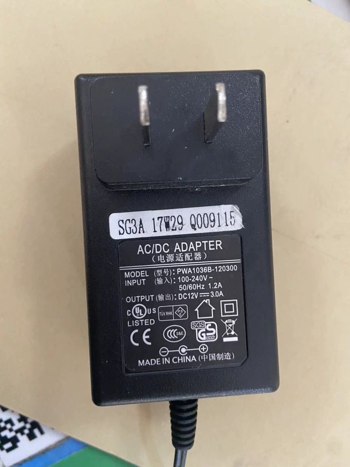 LCD screen 12V 3 0A power adapter PWA1036B-120300