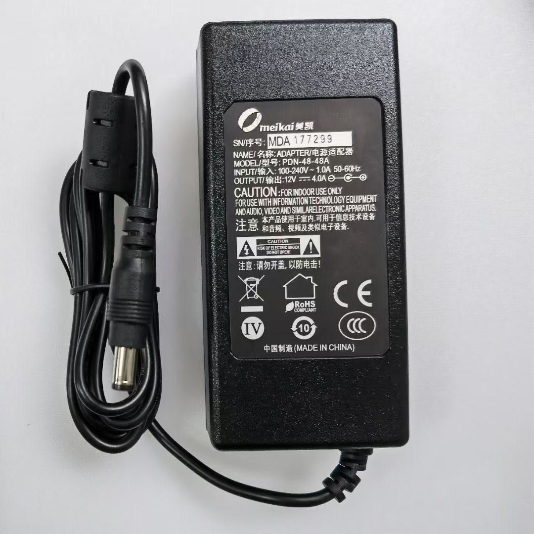 12V4 0A power supply adapter AC ADAPTER model PDN-48-48A Shenzhen Meikai Electronics