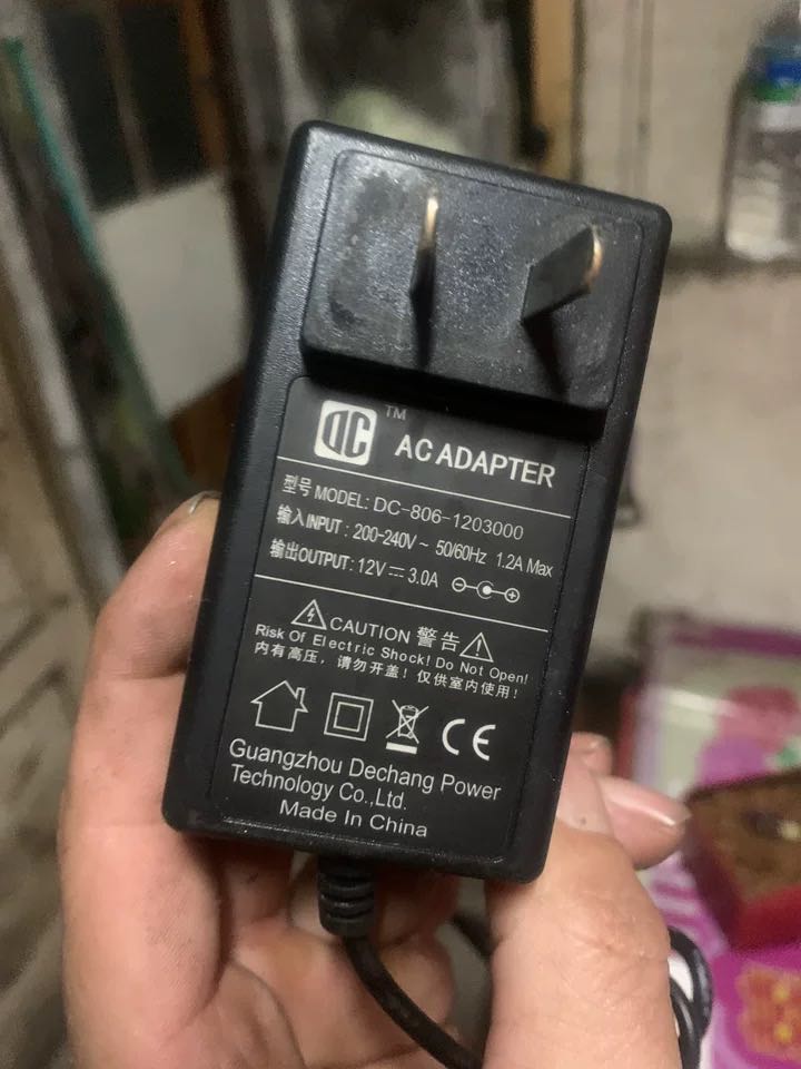 Model MODEL DC-806-1203000 LCD display 12V 3 0A power cord adapter