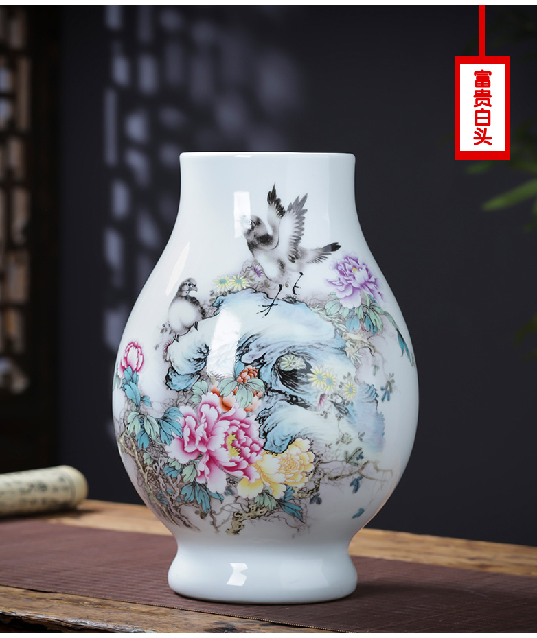 Jingdezhen ceramics vase furnishing articles flower arranging big sitting room wide expressions using dry flower of TV ark, of Chinese style household ornaments