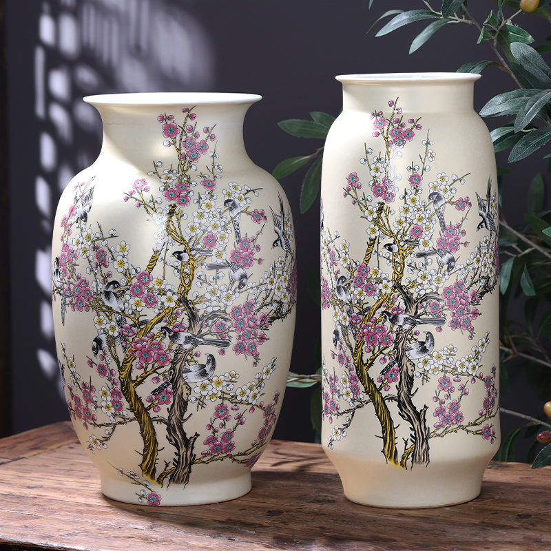 Jingdezhen porcelain ceramic large landing big vases, flower arranging furnishing articles sitting room adornment of Chinese style household porcelain