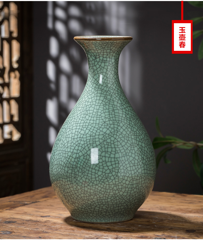 Archaize of jingdezhen porcelain ceramic kilns vases, flower arranging new Chinese style household furnishing articles rich ancient frame sitting room adornment