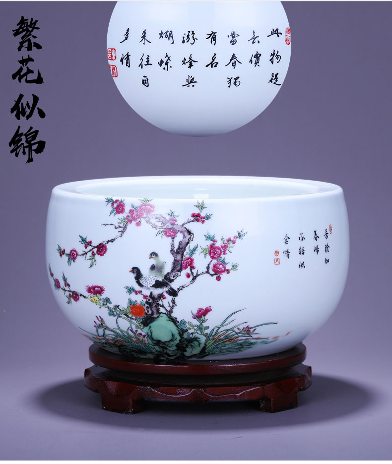 Jingdezhen ceramics tank cylinder tortoise feng shui plutus cornucopia home furnishing articles office sitting room adornment