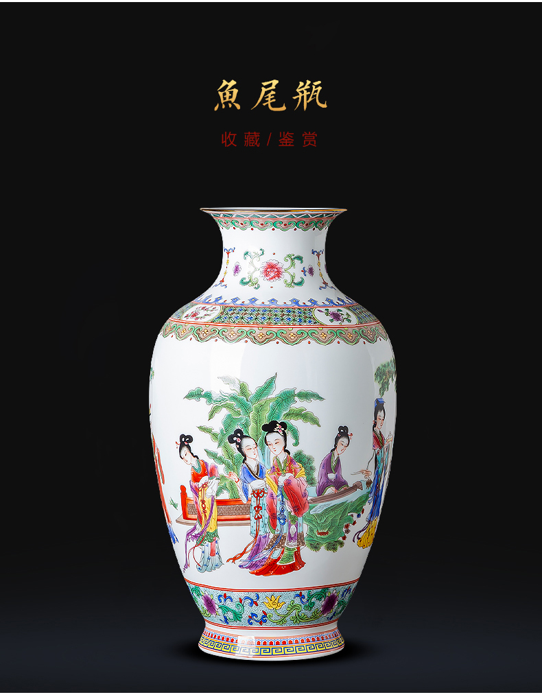 Jingdezhen ceramics powder enamel had the see colour white gourd vases, the sitting room porch decoration of Chinese style household furnishing articles