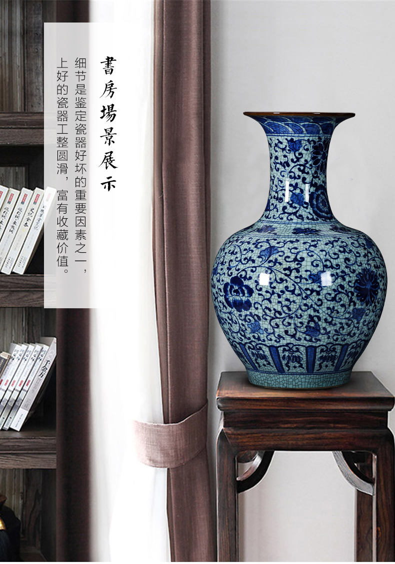 Archaize of jingdezhen porcelain ceramic hand - made porcelain up vase large furnishing articles home sitting room adornment restoring ancient ways