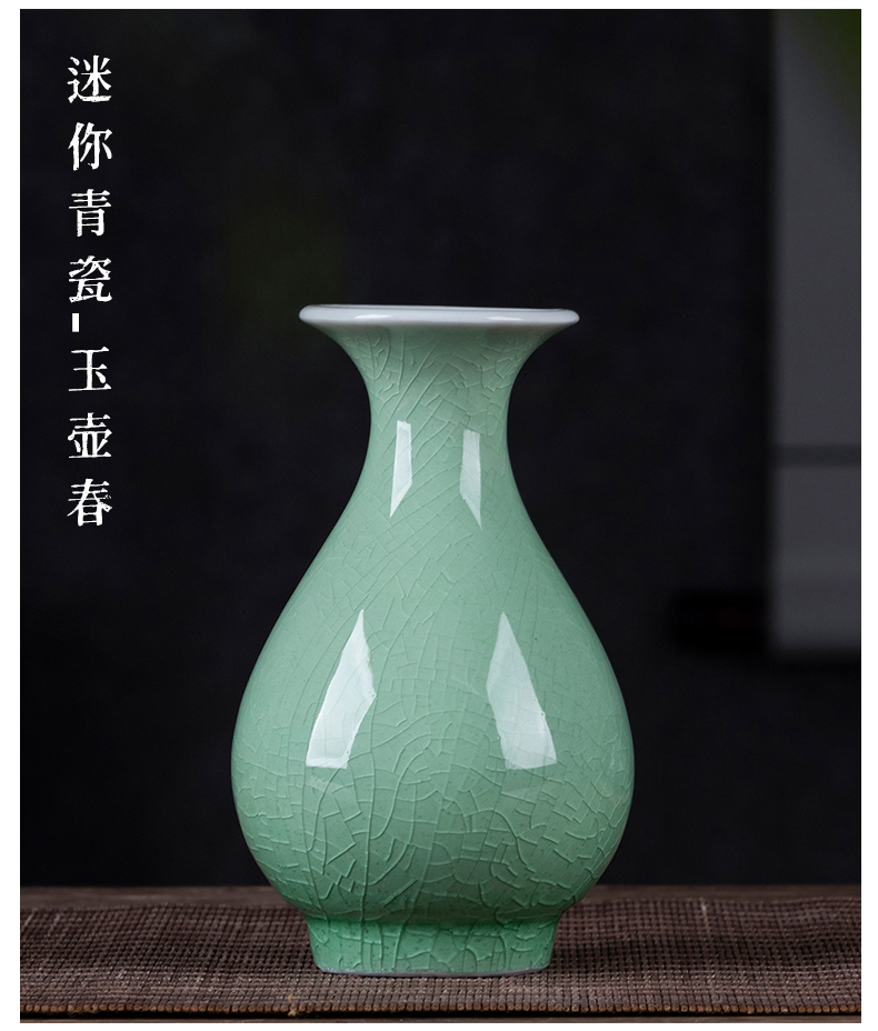 Jingdezhen ceramic mini floret bottle of flower arranging furnishing articles, small contracted household adornment zen furnishing articles restoring ancient ways