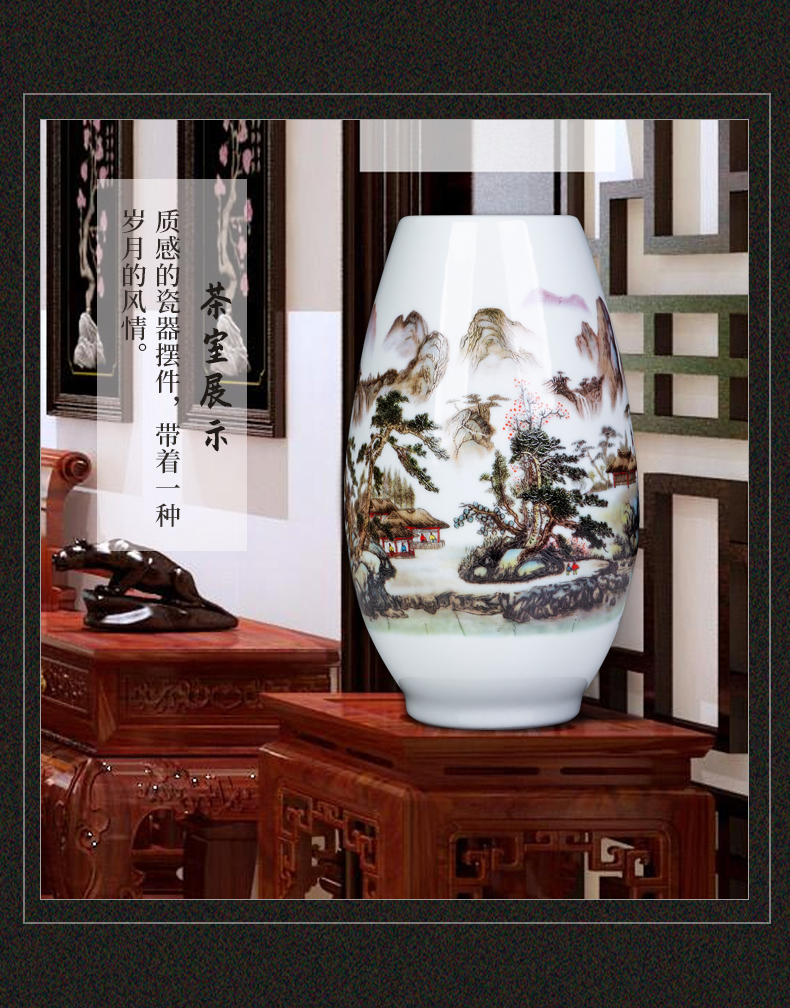 Jingdezhen ceramics small f cylinder vases, flower arranging furnishing articles rich ancient frame of Chinese style household, the sitting room porch decoration