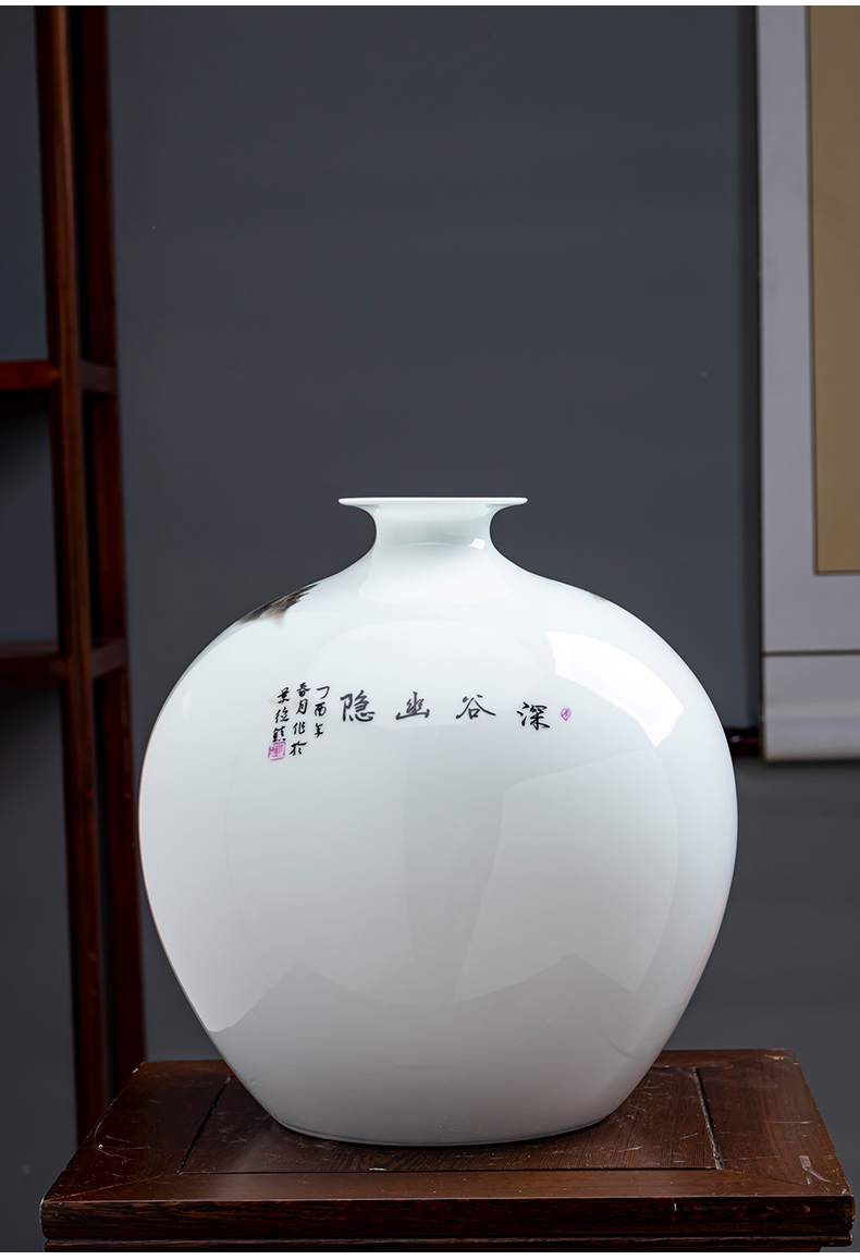 Jingdezhen ceramics powder enamel vase furnishing articles lucky bamboo idea gourd bottle sitting room of Chinese style household flower decorations