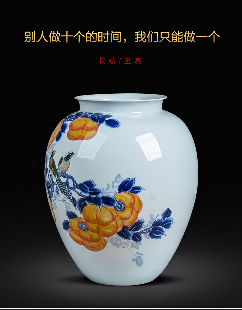 Jingdezhen ceramics hand - made gulp the best vase of new Chinese style home club sitting room adornment is placed