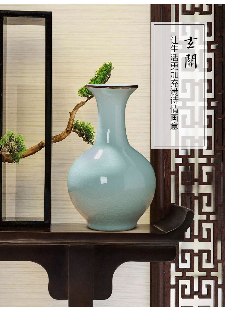 Jingdezhen ceramics vase antique flower arranging place new living room TV cabinet rich ancient frame of Chinese style household ornaments