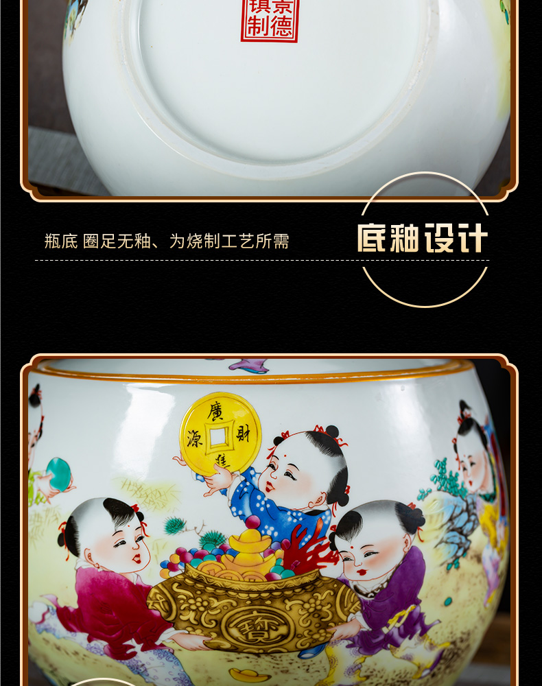 Jingdezhen ceramics a thriving business with cover storage tank tea POTS sealed large moistureproof mildew household