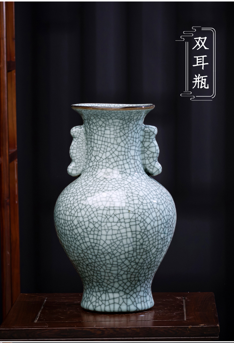 Archaize of jingdezhen ceramics up vase sitting room home decoration flower arranging vintage porcelain handicraft furnishing articles