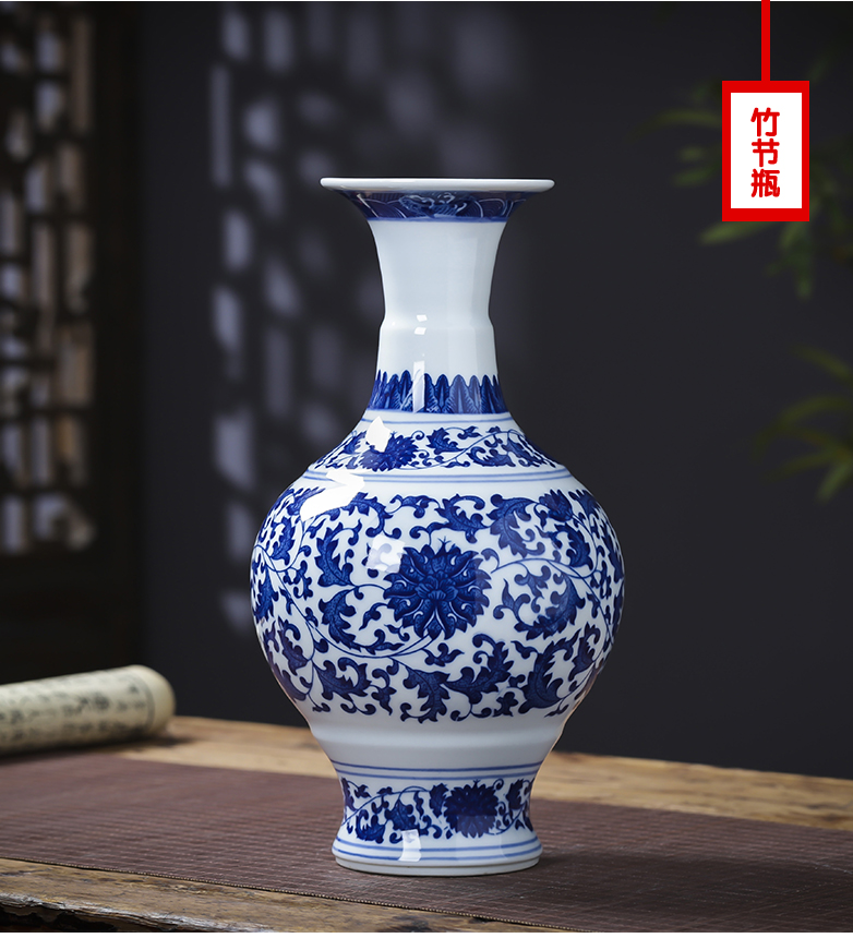 Jingdezhen ceramics antique Chinese blue and white porcelain vase household act the role ofing is tasted flower arranging rich ancient frame wine sitting room adornment