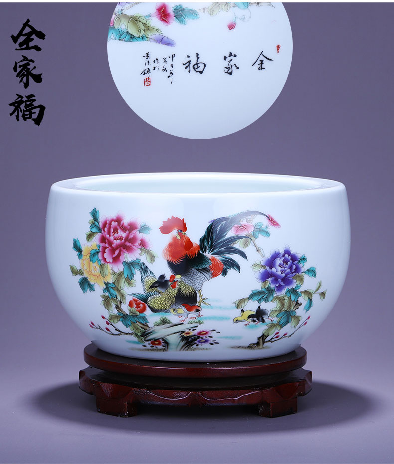 Jingdezhen ceramics tank cylinder tortoise feng shui plutus cornucopia home furnishing articles office sitting room adornment