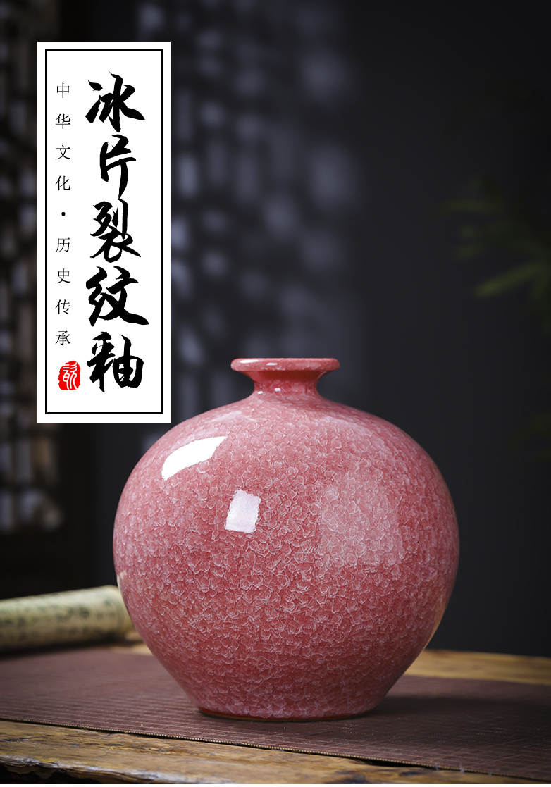 Jingdezhen ceramics vase archaize up pomegranate bottles of the sitting room of Chinese style household flower arranging TV ark, act the role ofing is tasted furnishing articles