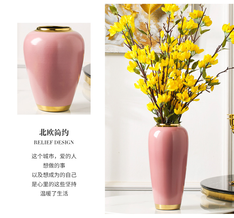 I and contracted style is light and decoration ceramics dried flower vase furnishing articles sitting room flower arranging creative household act the role ofing is tasted table decoration