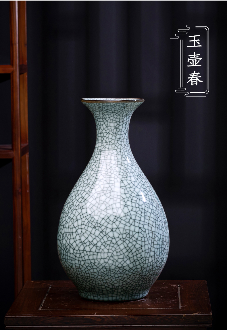 Archaize of jingdezhen ceramics up vase sitting room home decoration flower arranging vintage porcelain handicraft furnishing articles