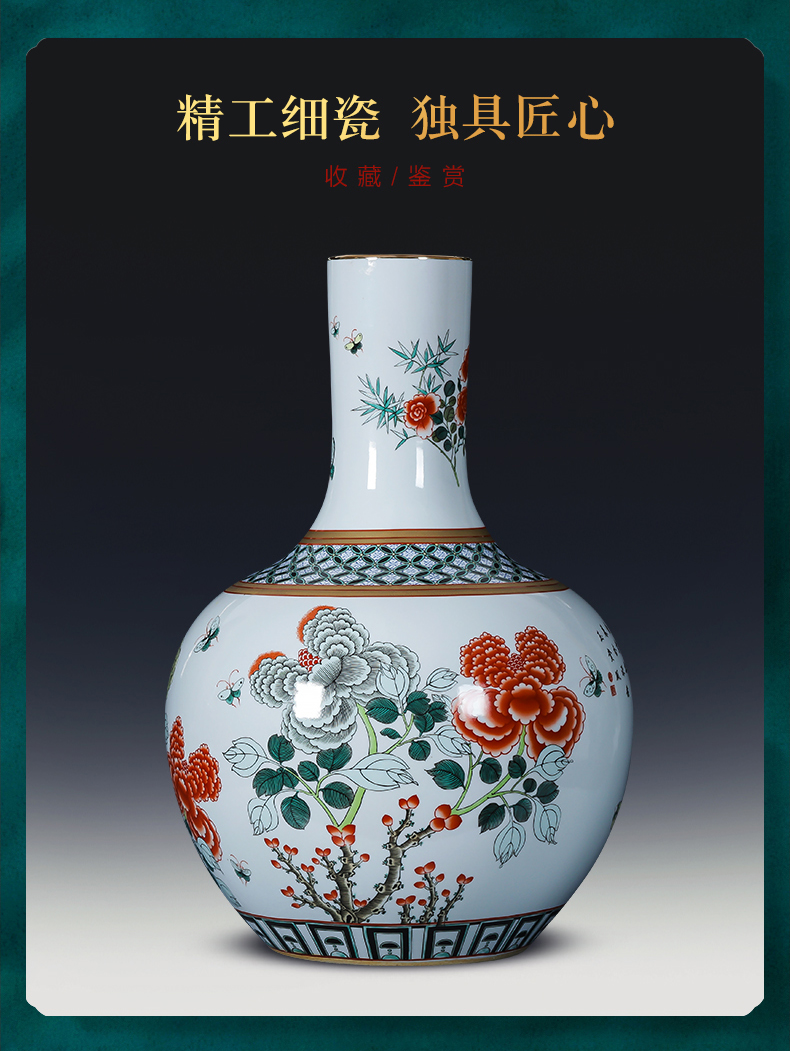 Jingdezhen ceramic imitation the qing qianlong drive porcelain vases large landing place, sitting room of Chinese style household ornaments