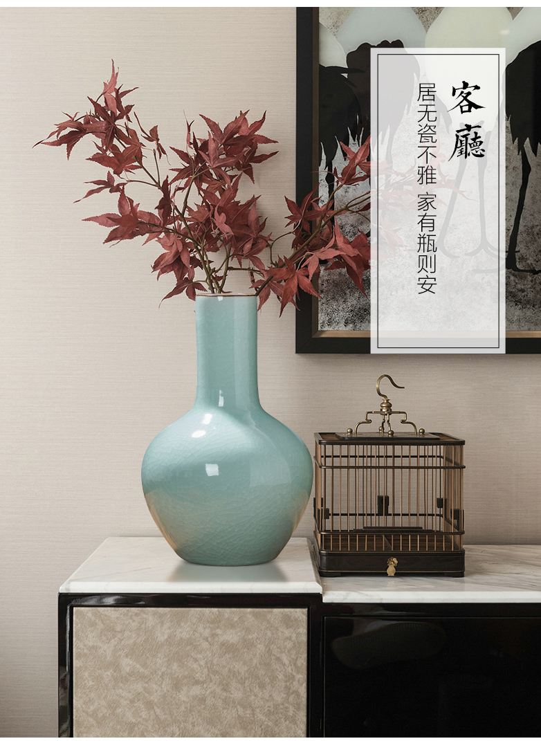 Jingdezhen ceramics vase antique flower arranging place new living room TV cabinet rich ancient frame of Chinese style household ornaments