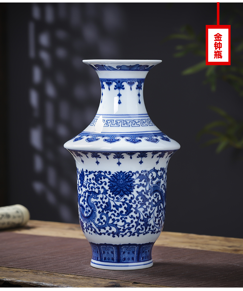 Jingdezhen ceramics antique Chinese blue and white porcelain vase household act the role ofing is tasted flower arranging rich ancient frame wine sitting room adornment