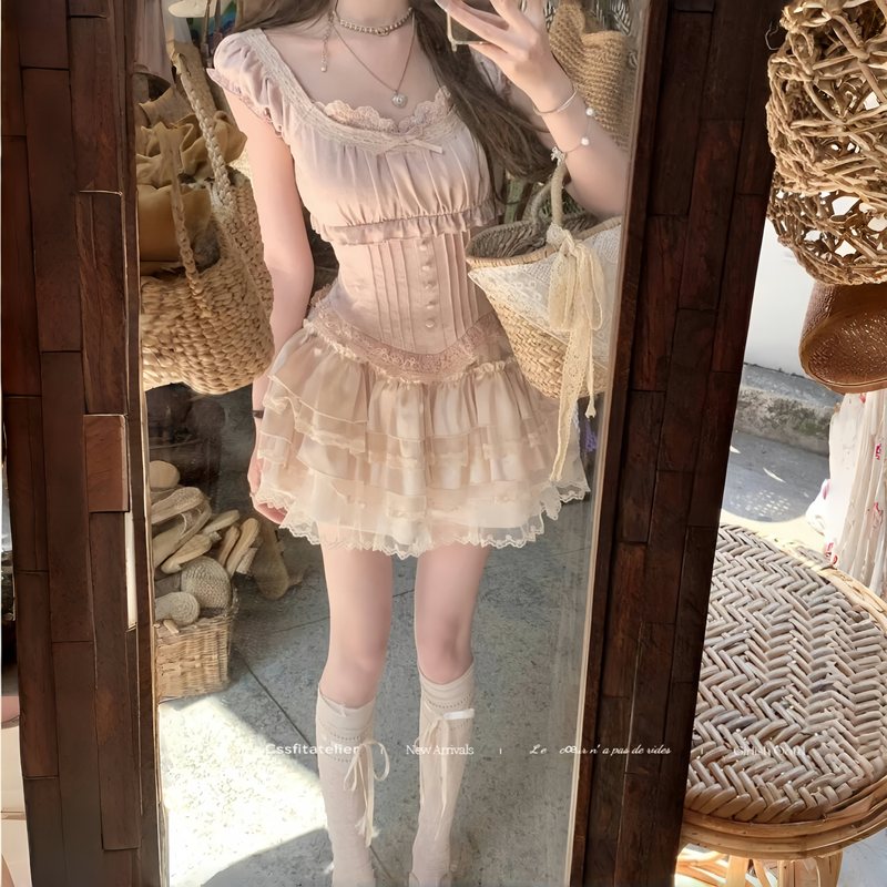 Birthday Sweet Disney-Themed Pink Lolita Outfit Runaway Princess Dress with a High-End Feel for Adults