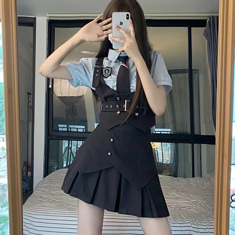 Universal Studios American-Style Academy Style Korean Miu-Style Disney Park Jk Uniform Set Dress Outfit for Adults Summer Universal Studios American-Style Academy Style Korean Miu-Style Disney Park Jk Uniform Set Dress Outfit for Adults Summer
