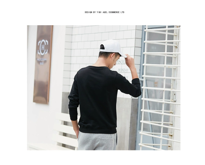 Sáng tạo hài hước Gà con của Tang Bohu ăn cơm in bản đồ Thời trang tuổi teen Dậu áo len giản dị áo đôi hoodie