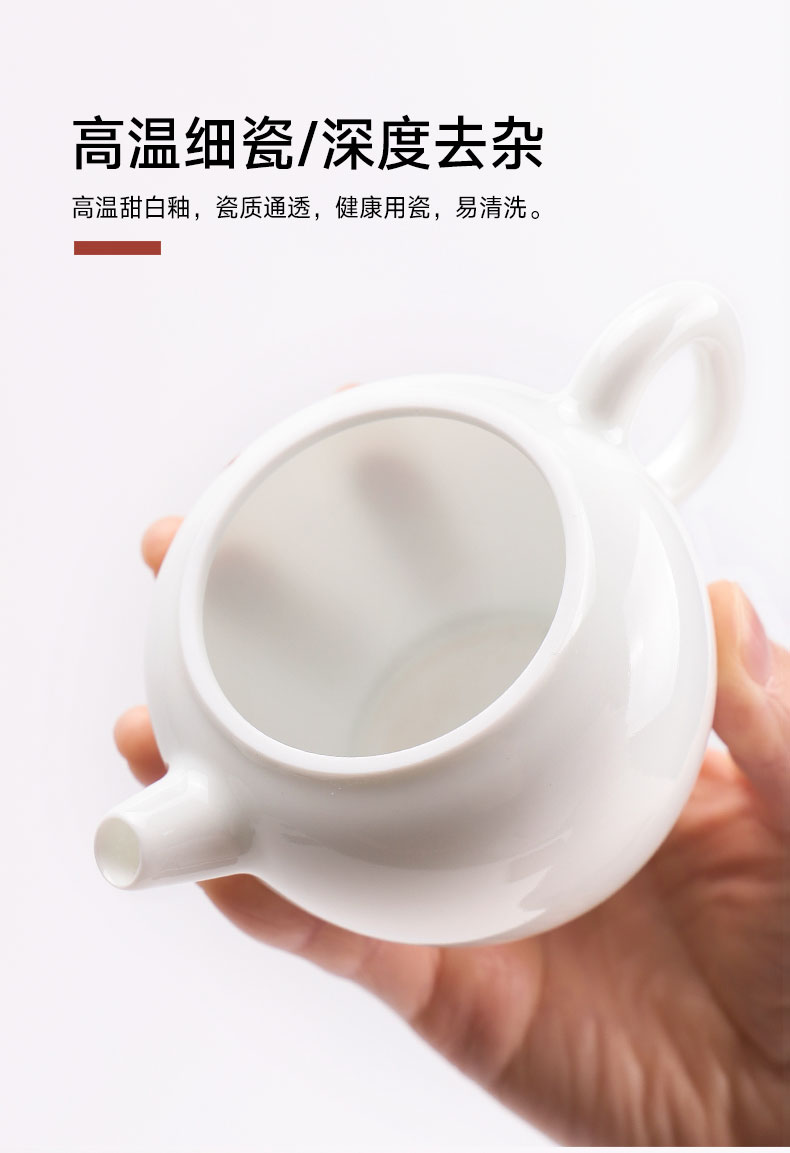 The Escape this hall hand - made famille rose porcelain teapot jingdezhen porcelain lazy kung fu tea set little teapot household single pot