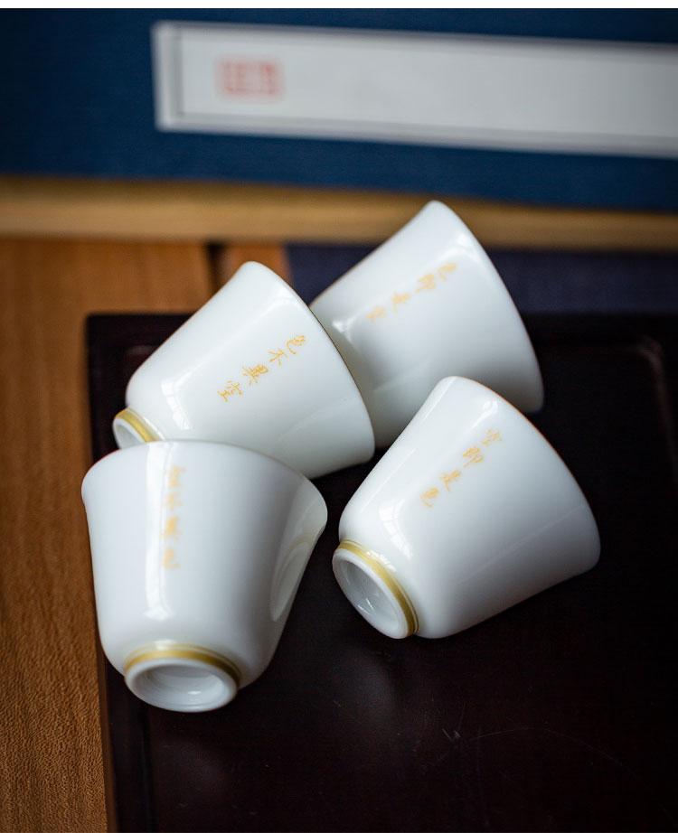 The Escape this hall heart sutra tureen suits for three cups to bowl of jingdezhen manual home outfit kung fu tea tea bowl