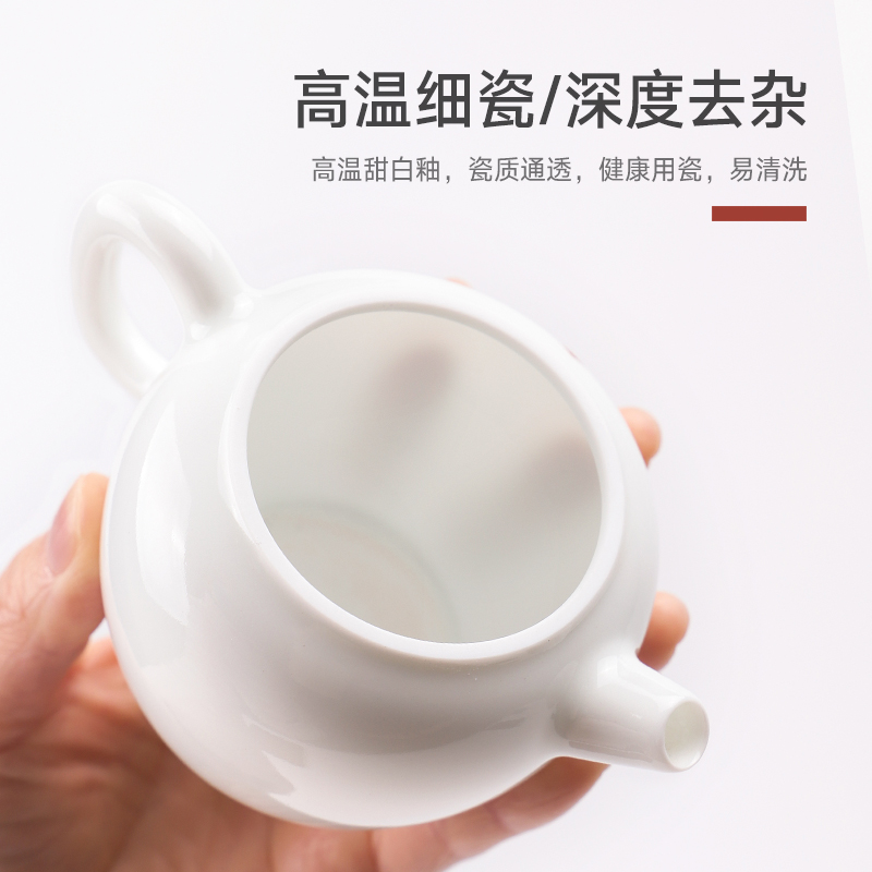The Escape this hall hand - made famille rose porcelain teapot jingdezhen porcelain lazy kung fu tea set little teapot household single pot