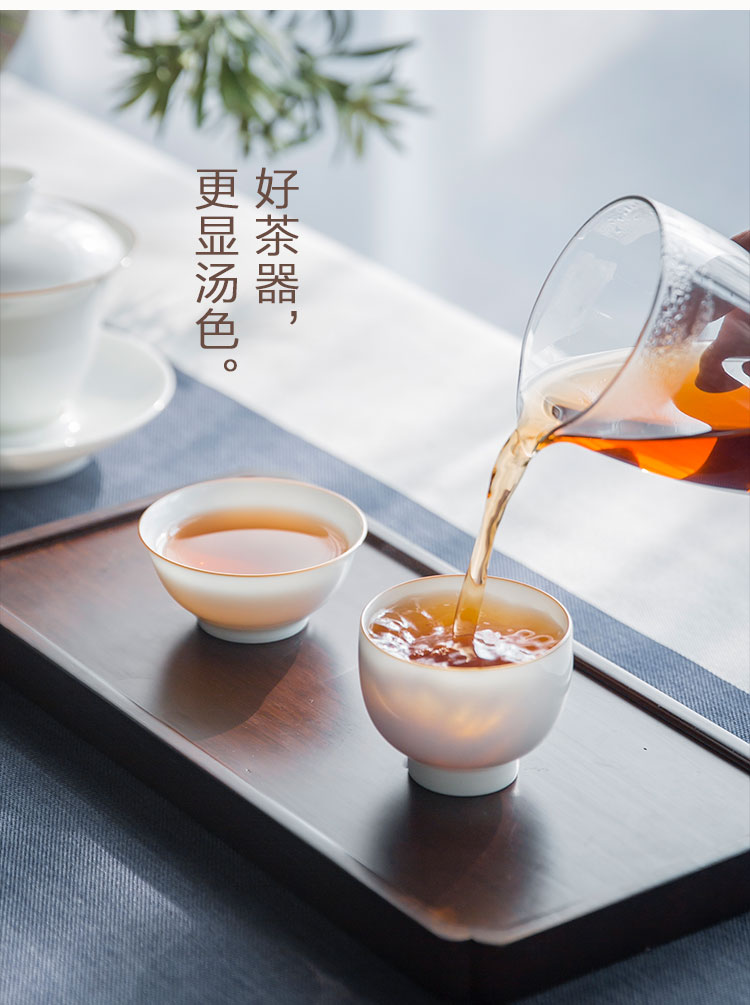 Jingdezhen custom ceramic engraving master kung fu small cup tea cup thin foetus sweet white porcelain single cup sample tea cup, cup