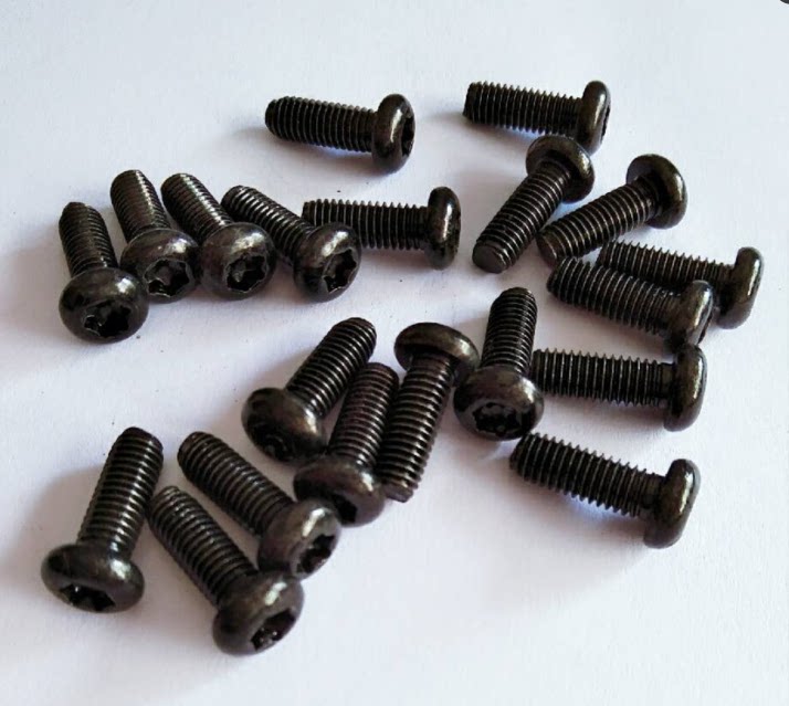 M2 M2 5M3M4M5 304 stainless steel black disc head round internal plum anti-theft anti-tear screw plated black zinc